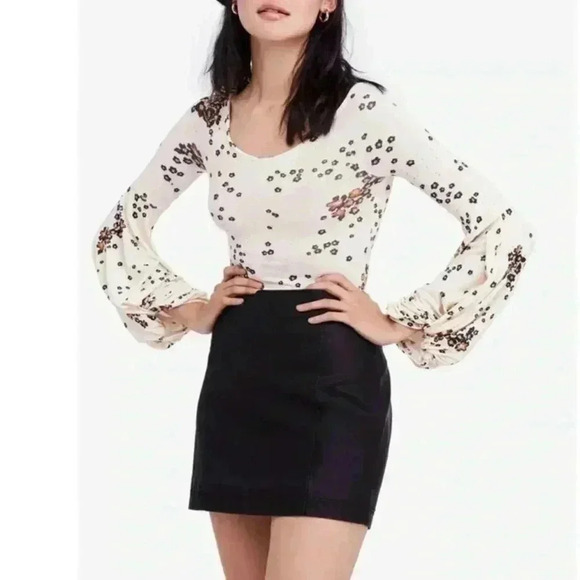 Free People Tops - Free People Womens To The Tropics Balloon Sleeve Top Size Large